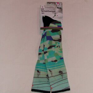 SmartWool SKI Bear Country Print Targeted Cushion OTC Socks Men's XL Capri Color